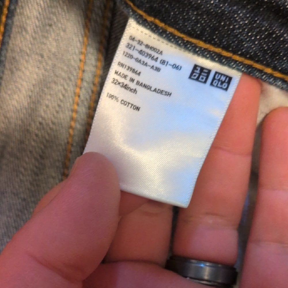 Uniqlo Men's Dark Blue Straight Jeans - Picture 2 of 7